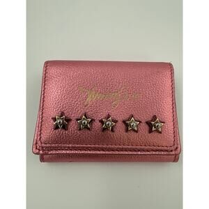 JCCW101: Jimmy Choo Compact Wallet - Metallic Pink